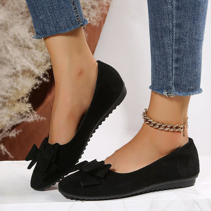 Ladies' Loafers with Bow Detail and Comfortable Fit