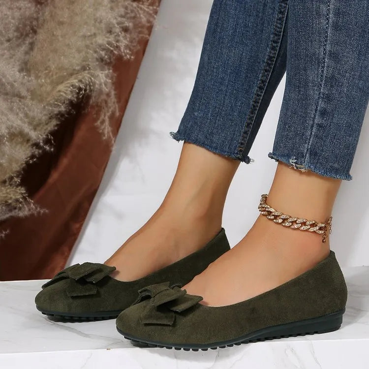 Ladies' Loafers with Bow Detail and Comfortable Fit