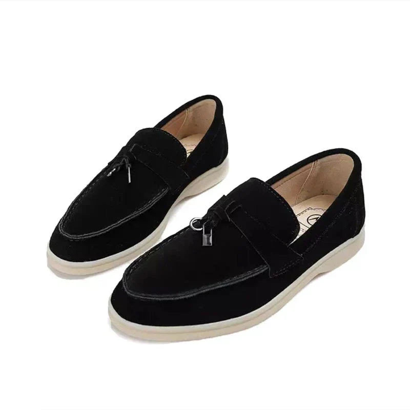 Ladies Loafers with Lock Design