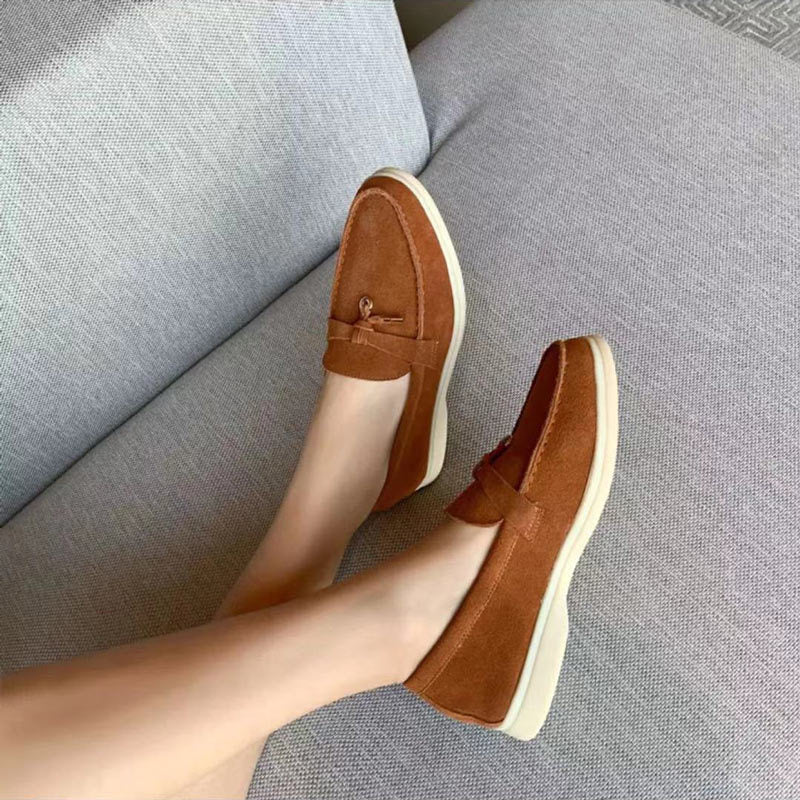 Ladies Loafers with Lock Design