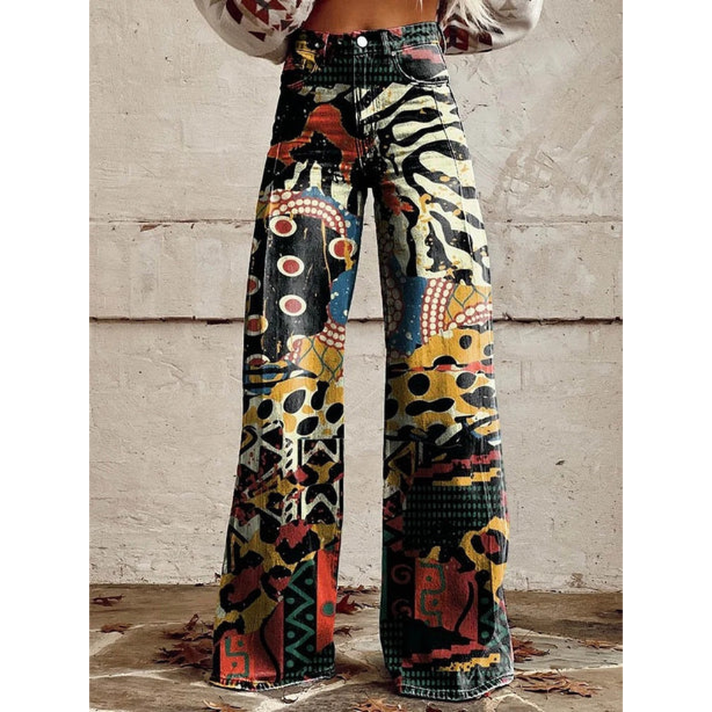 Ladies Long Pants – Ritan Floral and Solid Prints