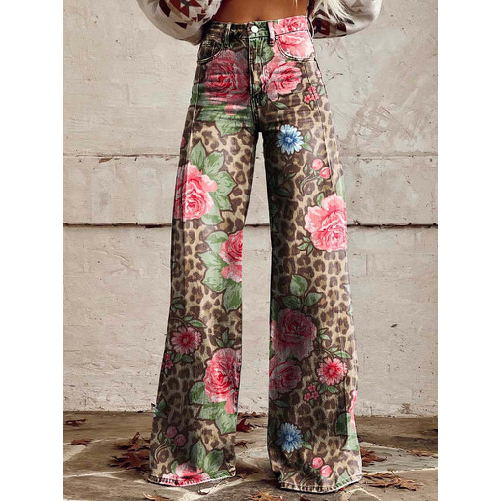 Ladies Long Pants – Ritan Floral and Solid Prints