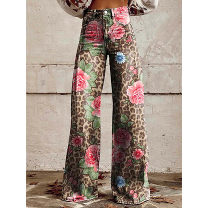 Ladies Long Pants – Ritan Floral and Solid Prints
