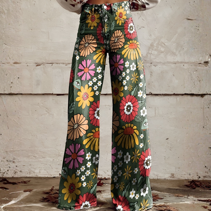 Ladies Long Pants – Ritan Floral and Solid Prints