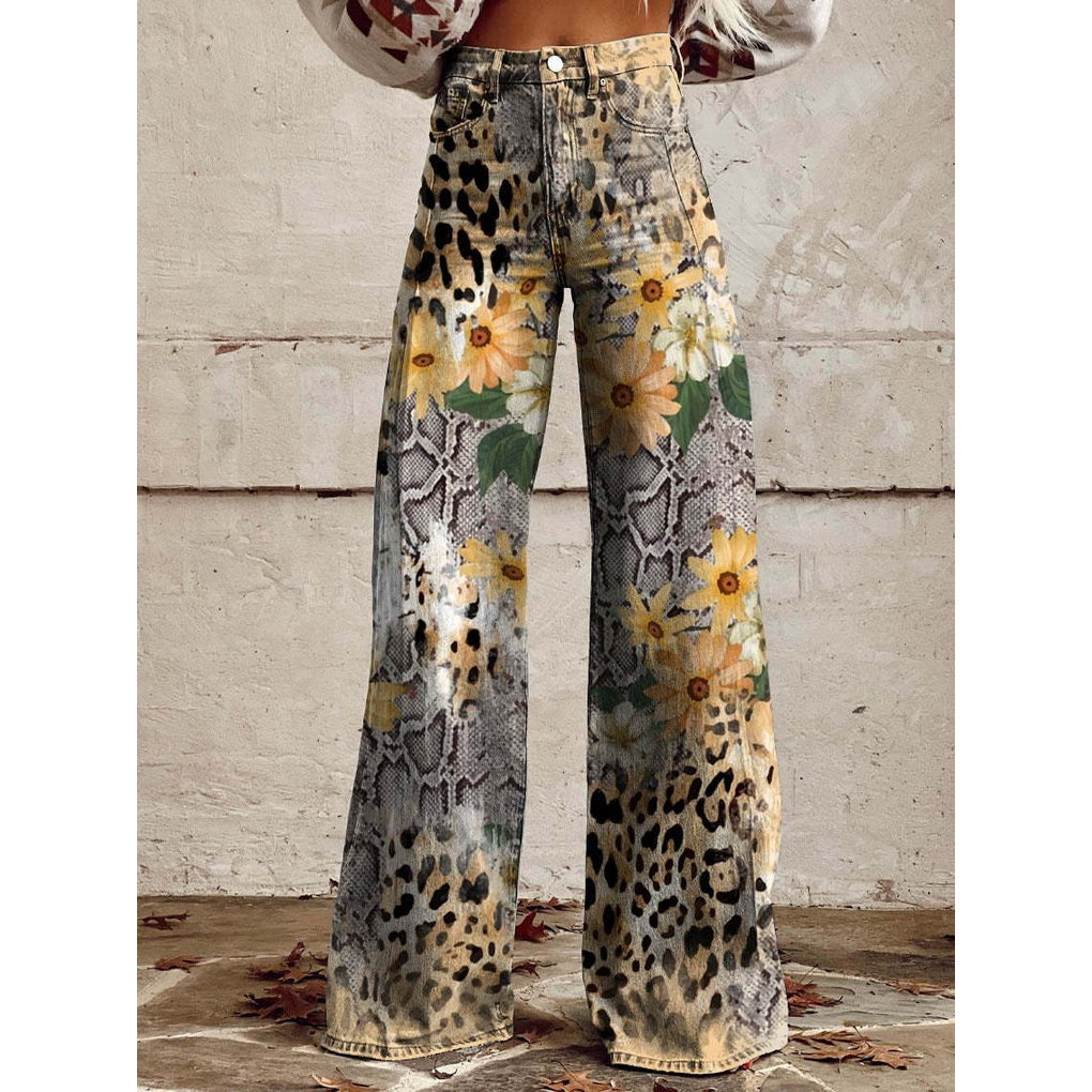 Ladies Long Pants – Ritan Floral and Solid Prints
