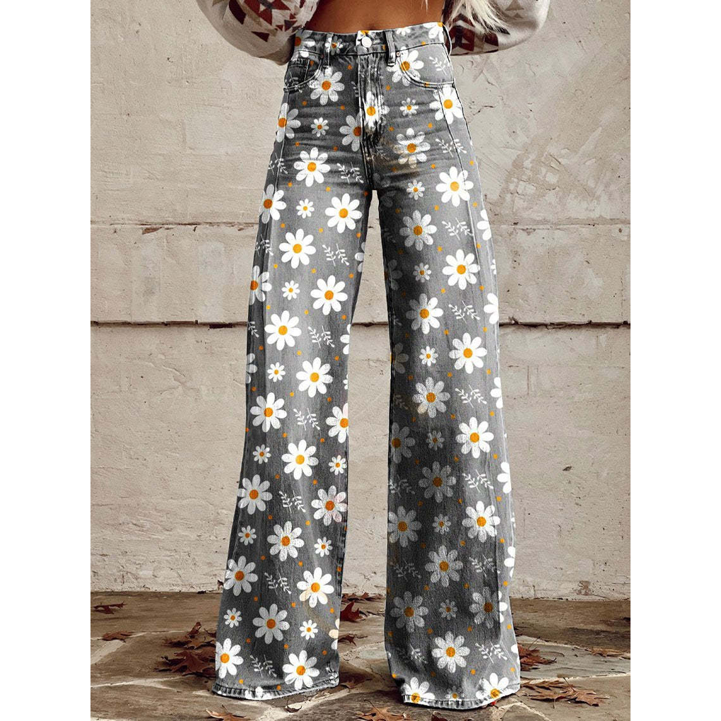 Ladies Long Pants – Ritan Floral and Solid Prints