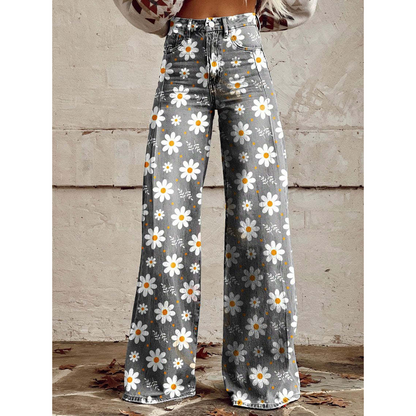 Ladies Long Pants – Ritan Floral and Solid Prints