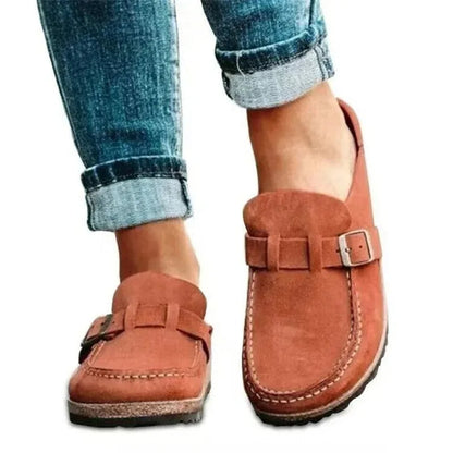 Ladies Slip-On Mules with Vintage Look