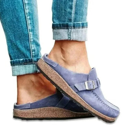 Ladies Slip-On Mules with Vintage Look