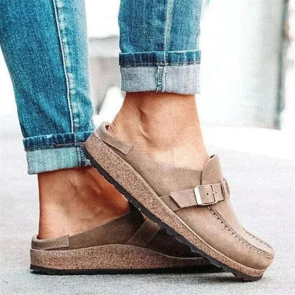 Ladies Slip-On Mules with Vintage Look