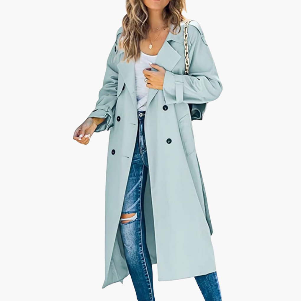 Ladies Trench Coat with Button Front Sale Price