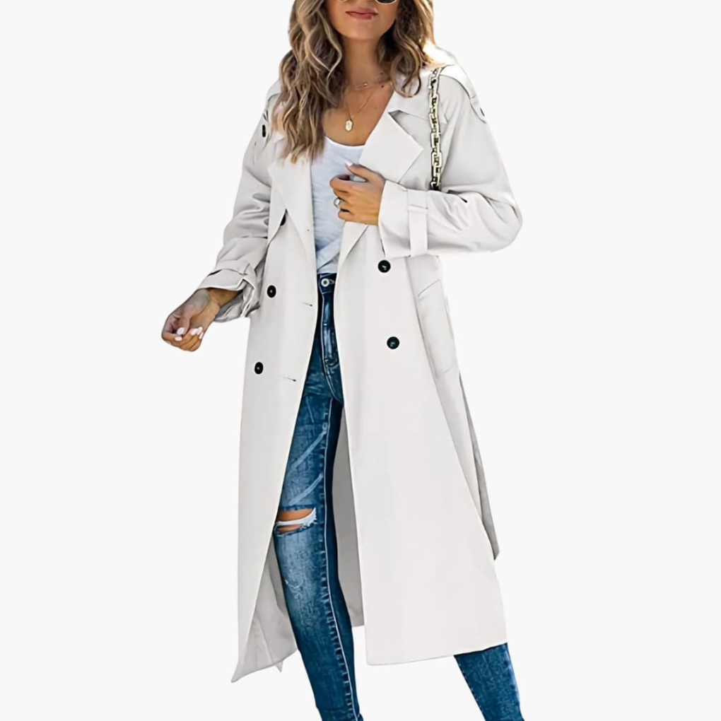 Ladies Trench Coat with Button Front Sale Price