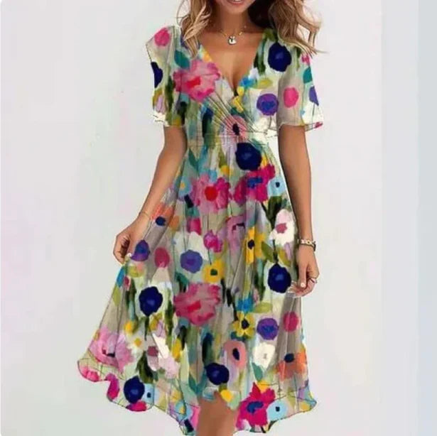 Ladies V-Neck Dress