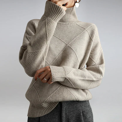 Ladies turtleneck – softly knitted with classic charm