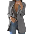 Blazer lungo da donna con revers classici