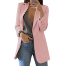 Blazer lungo da donna con revers classici
