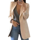 Blazer lungo da donna con revers classici