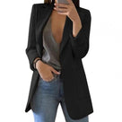 Blazer lungo da donna con revers classici