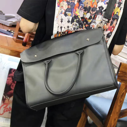 Laptop bag with flap and double handles