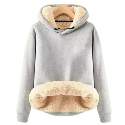 Soft and Warm Ladies Hoodie with Fleece Lining