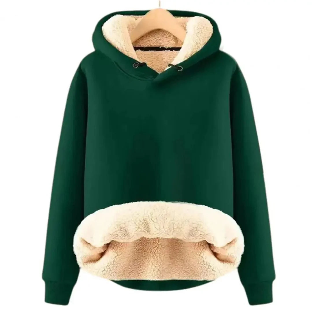 Soft and Warm Ladies Hoodie with Fleece Lining