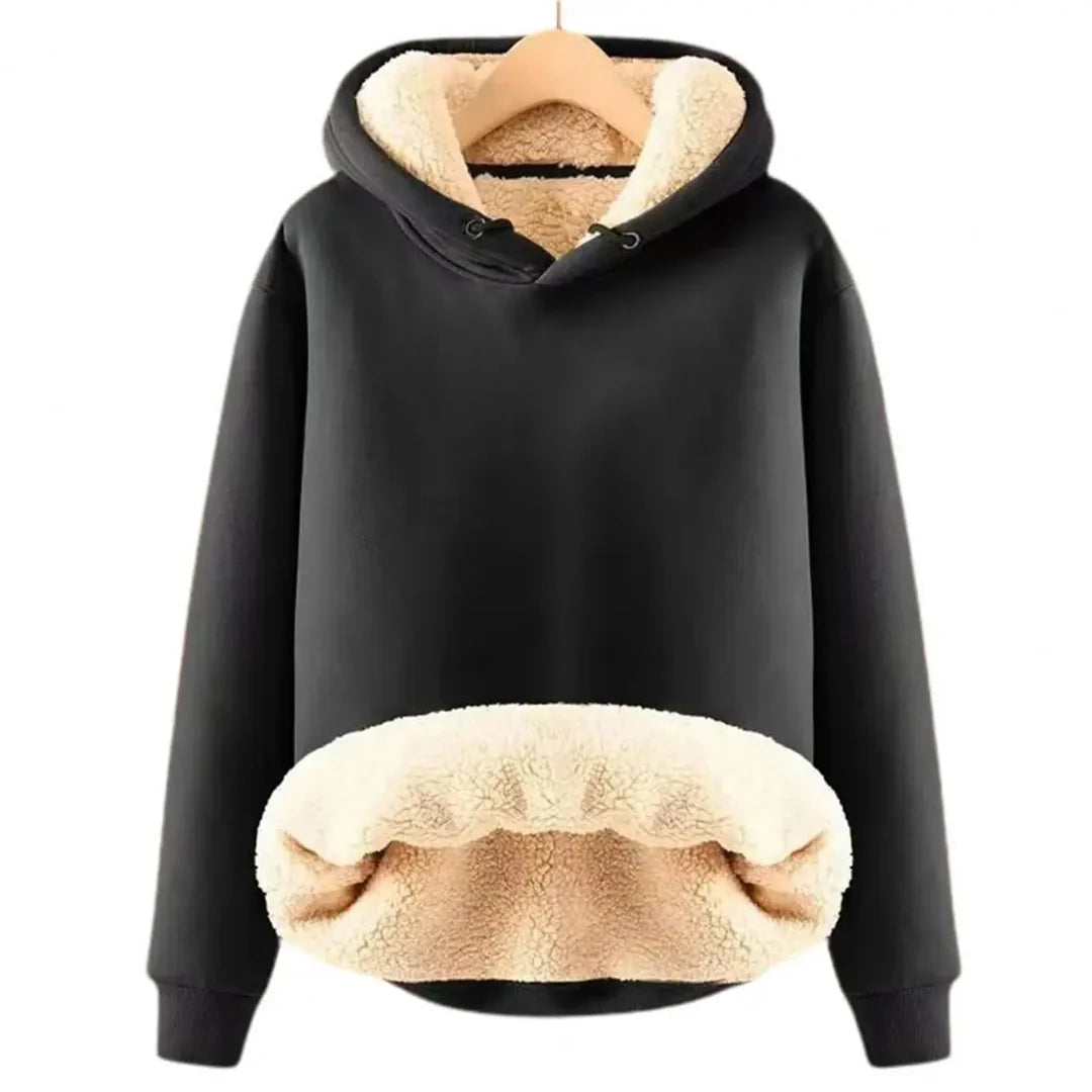 Soft and Warm Ladies Hoodie with Fleece Lining