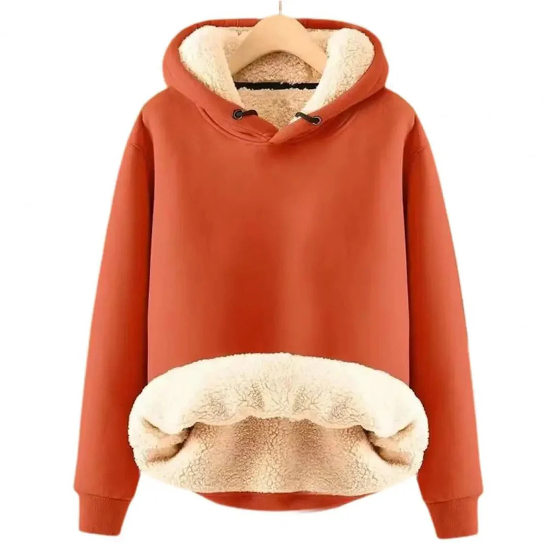 Soft and Warm Ladies Hoodie with Fleece Lining