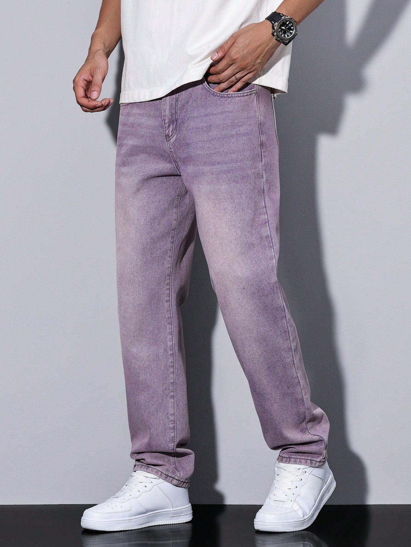 Lars | Casual washed men's jeans with straight legs