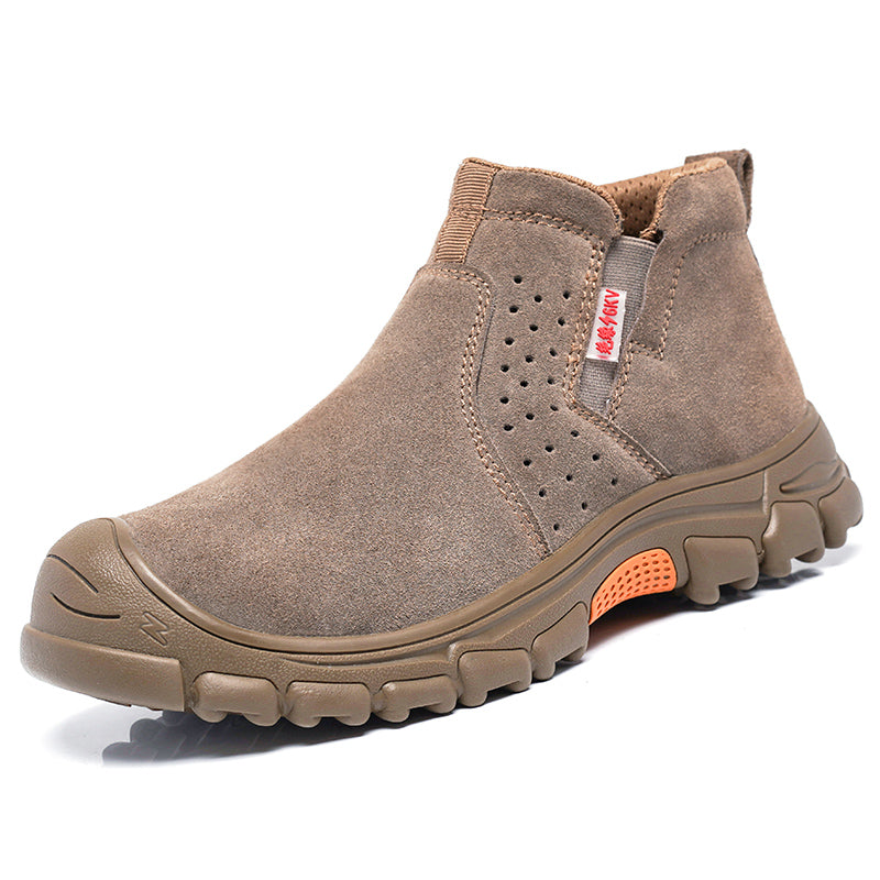 Lars | Lightweight Waterproof Khaki Safety Shoes