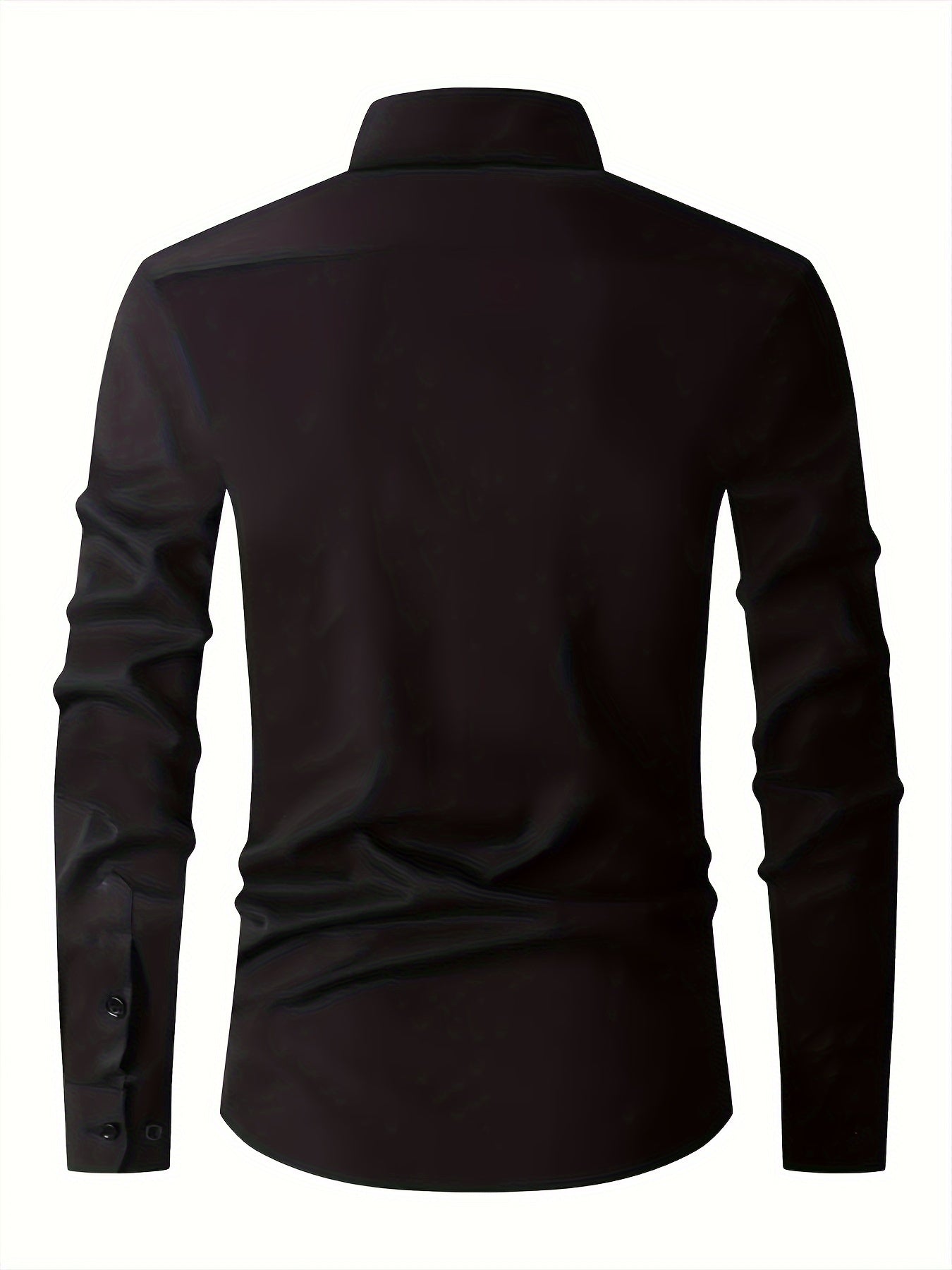 Lars | Plain shirt with notch collar and long sleeves