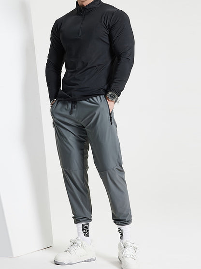 Lars | Slim-fit henley shirt with half zip and long sleeves