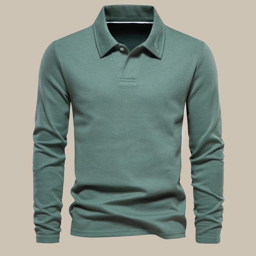 Lars | Stylish Long Sleeve Polo for Men