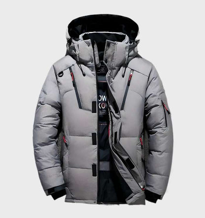Lars | Thick and Warm Duck Down Jacket with Hood and Pockets