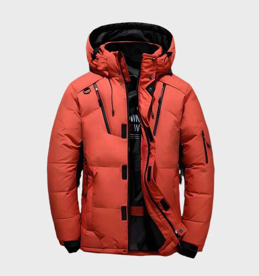 Lars | Thick and Warm Duck Down Jacket with Hood and Pockets