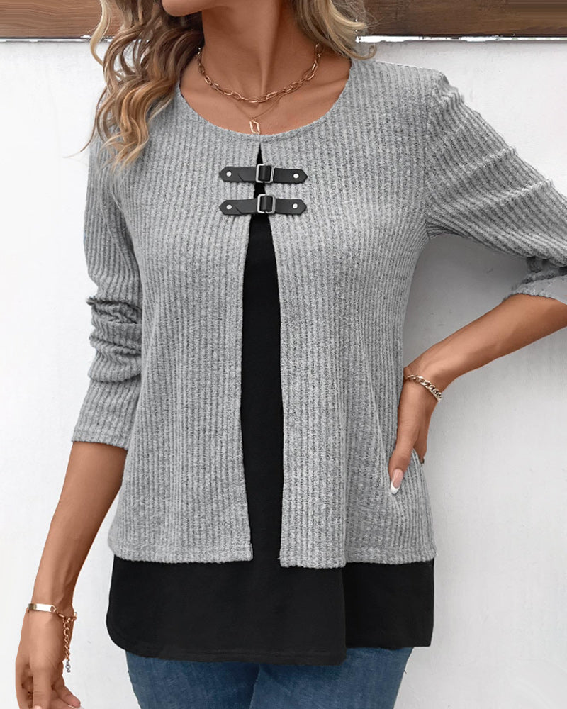 Layered Top with Long Sleeves