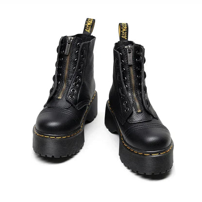 Leather Boots with Thick Sole for Women - Marra