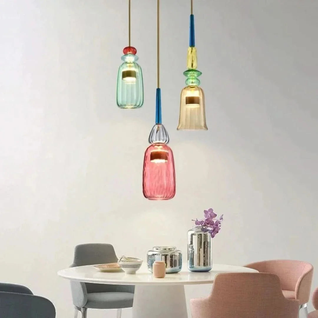 UrbanSimplicity - Pendant Lights with Colourful Glass