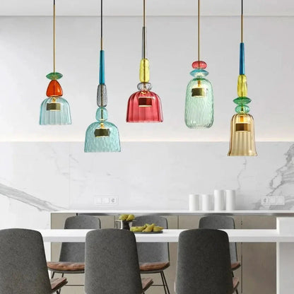 UrbanSimplicity - Pendant Lights with Colourful Glass