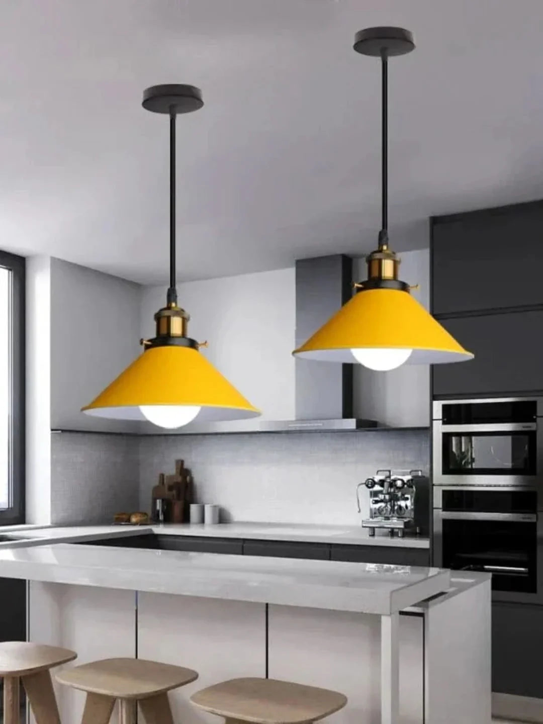 Modern Meets - LED Industrial Horn Pendant Light
