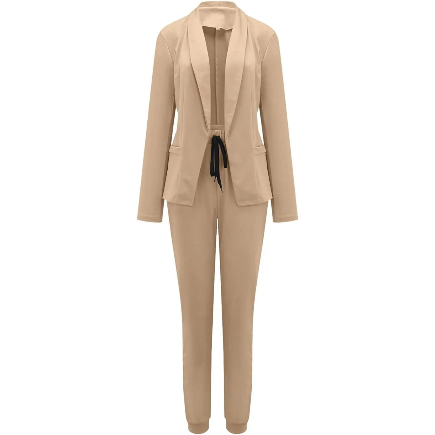 Lena | Slim-fit blazer and trousers set in solid colour