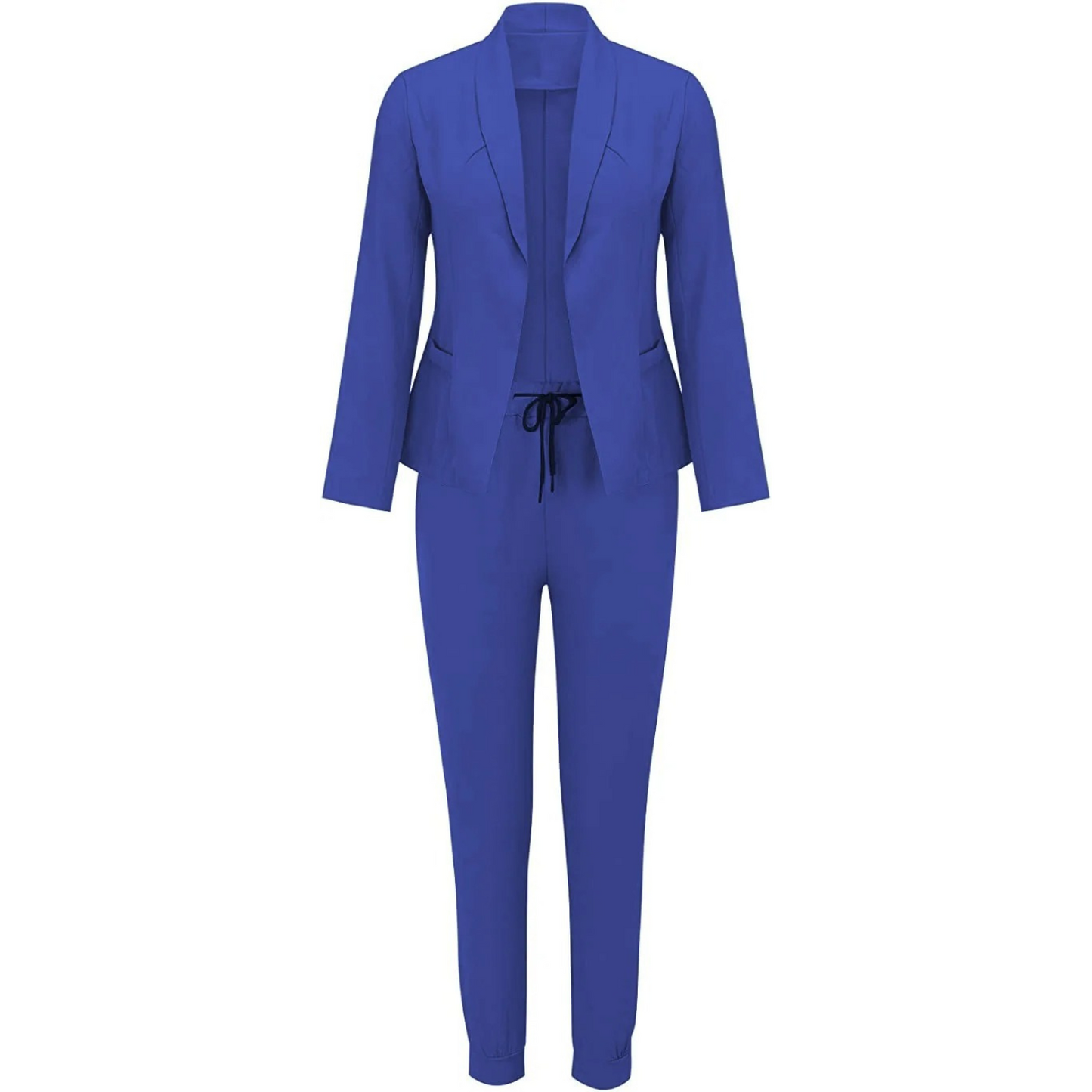 Lena | Slim-fit blazer and trousers set in solid colour