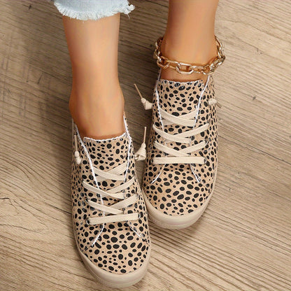 Leopard | Leopard Print Women's Low-Top Sneakers