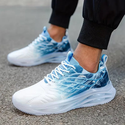 Lightweight trainers with lace-up closure for outdoor activities