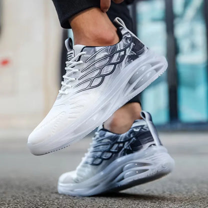 Lightweight trainers with lace-up closure for outdoor activities