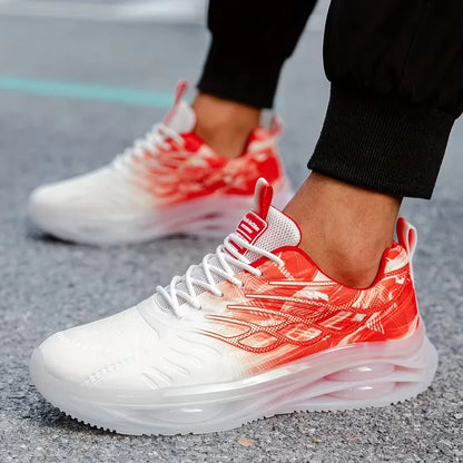 Lightweight trainers with lace-up closure for outdoor activities