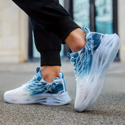 Lightweight trainers with lace-up closure for outdoor activities