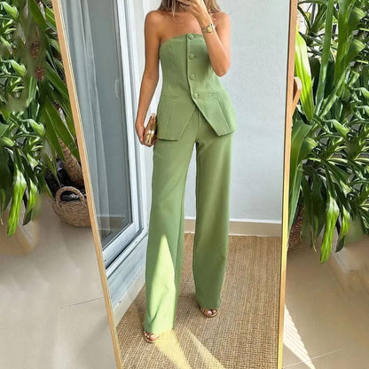Lieke | Tube Top and Trousers Set