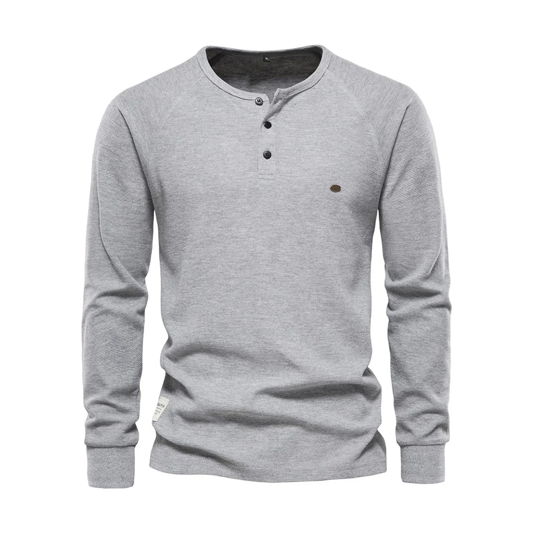 Men's Long Sleeve Shirt with Round Neck