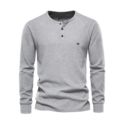 Men's Long Sleeve Shirt with Round Neck