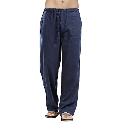 Lightweight Linen Men's Trousers with Oversized Fit